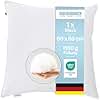 Regina Home Kopfkissen 80x80 cm - Fest - Ergonomisches Nackenkissen mit 85% Federn & 15% Daunen - Waschbar & Allergiker Geeignet - 100% Baumwolle